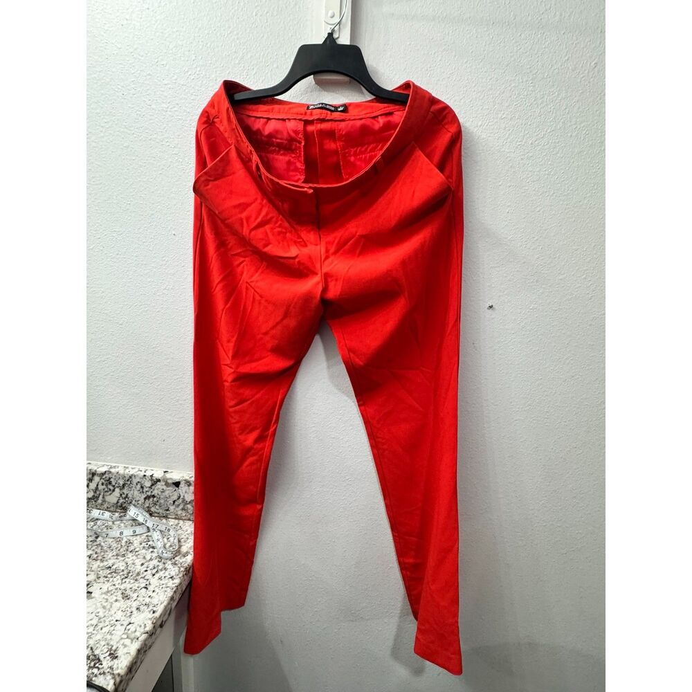 7th Avenue Design Studio Red Dress Pants Women Size 8 Straight Leg Career